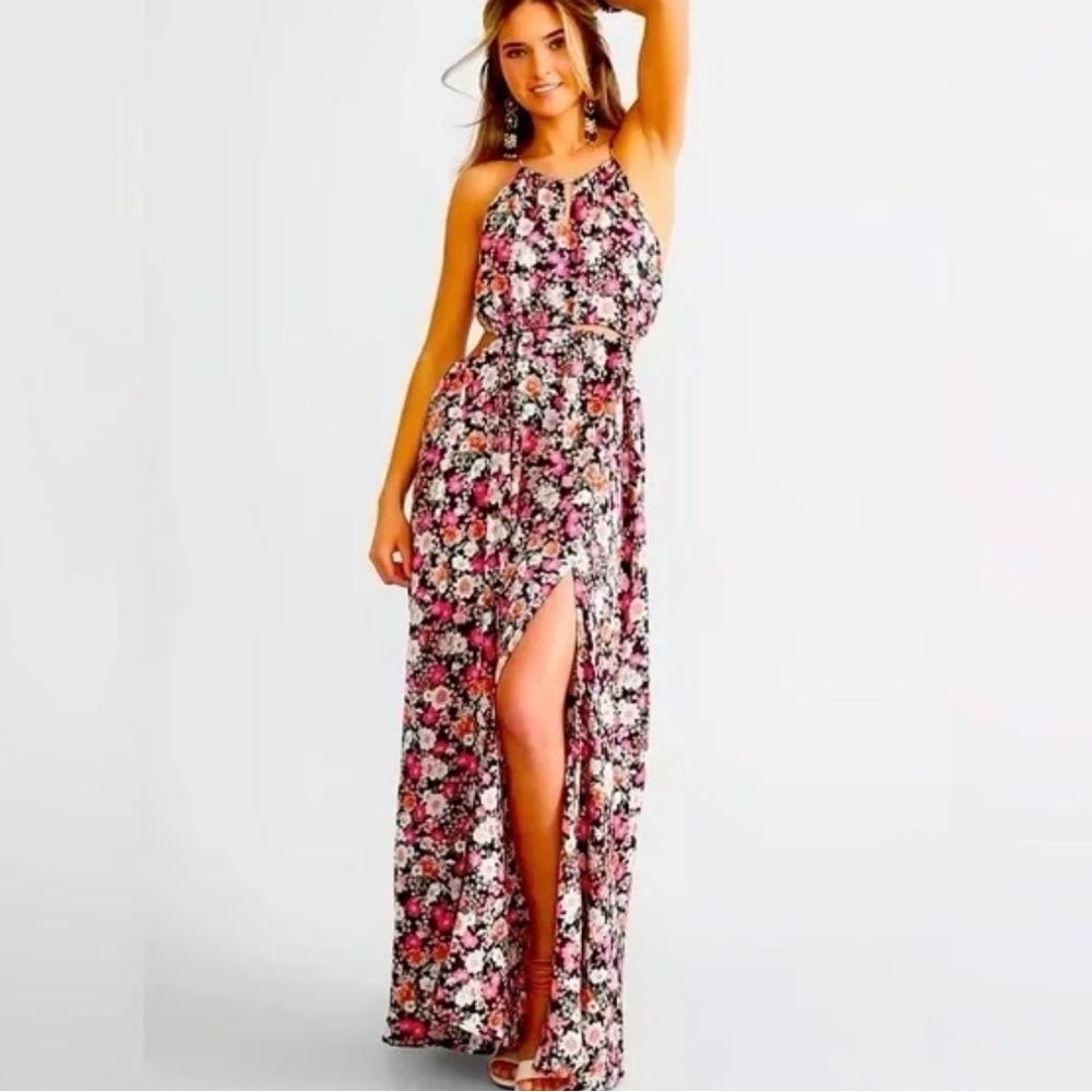 HYFVE Floral Print Maxi Dress with Slit